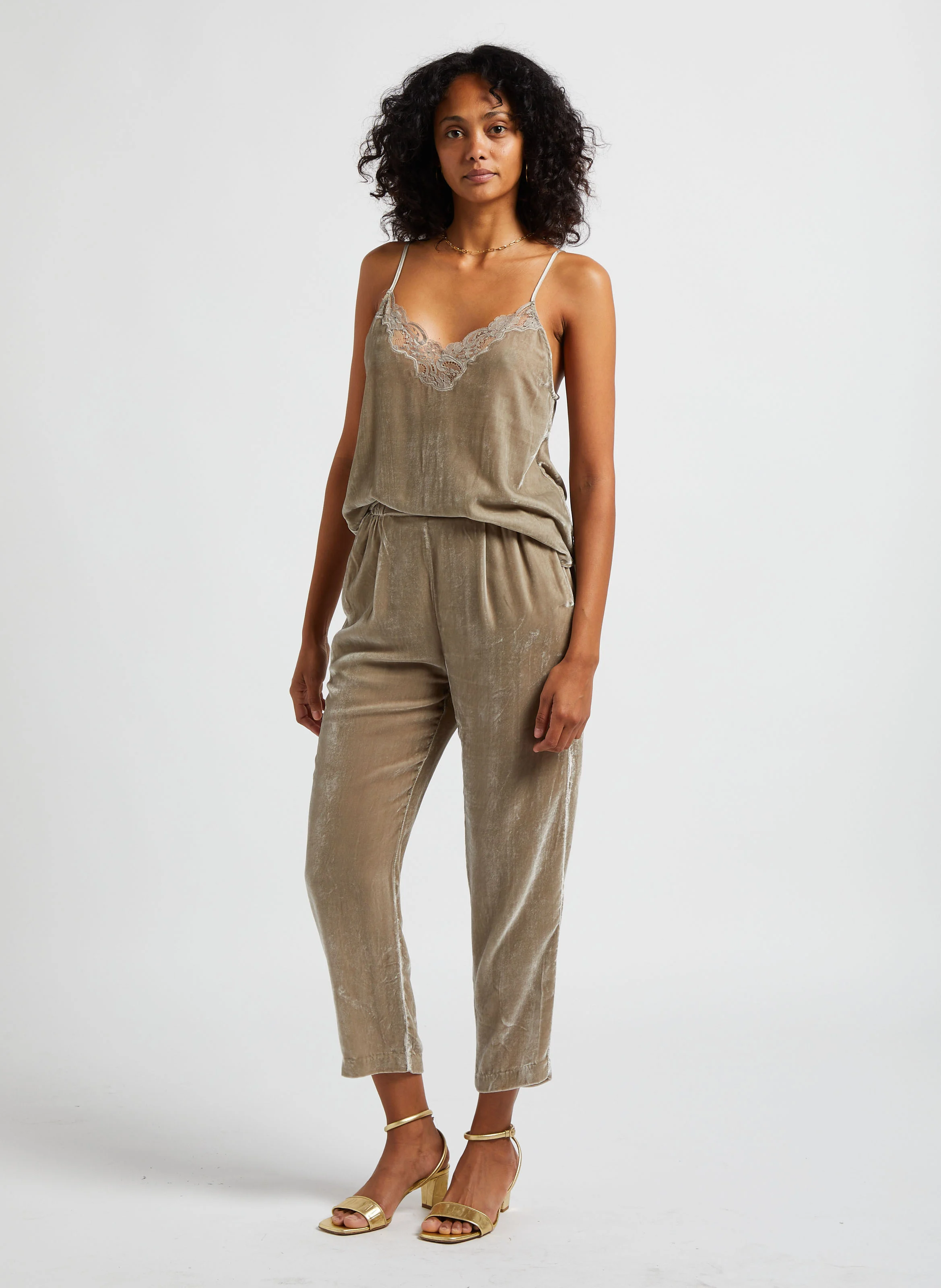 TERRO - Pantalon droit en velours | Gris