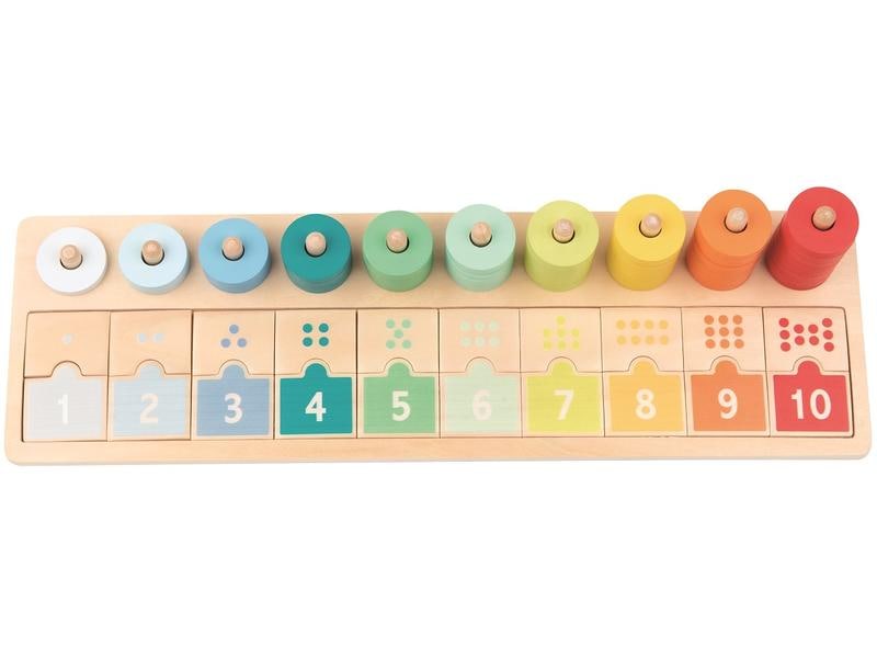 Spielba Holzspielwaren Beschäftigungsspielzeug Zähl – und Z Spielerisch Farben und Zahlen lernen