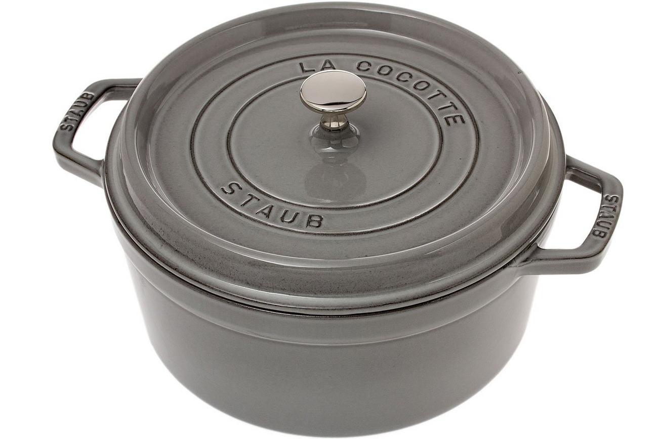 Staub braadpan - cocotte 26cm, 5,2L, grijs