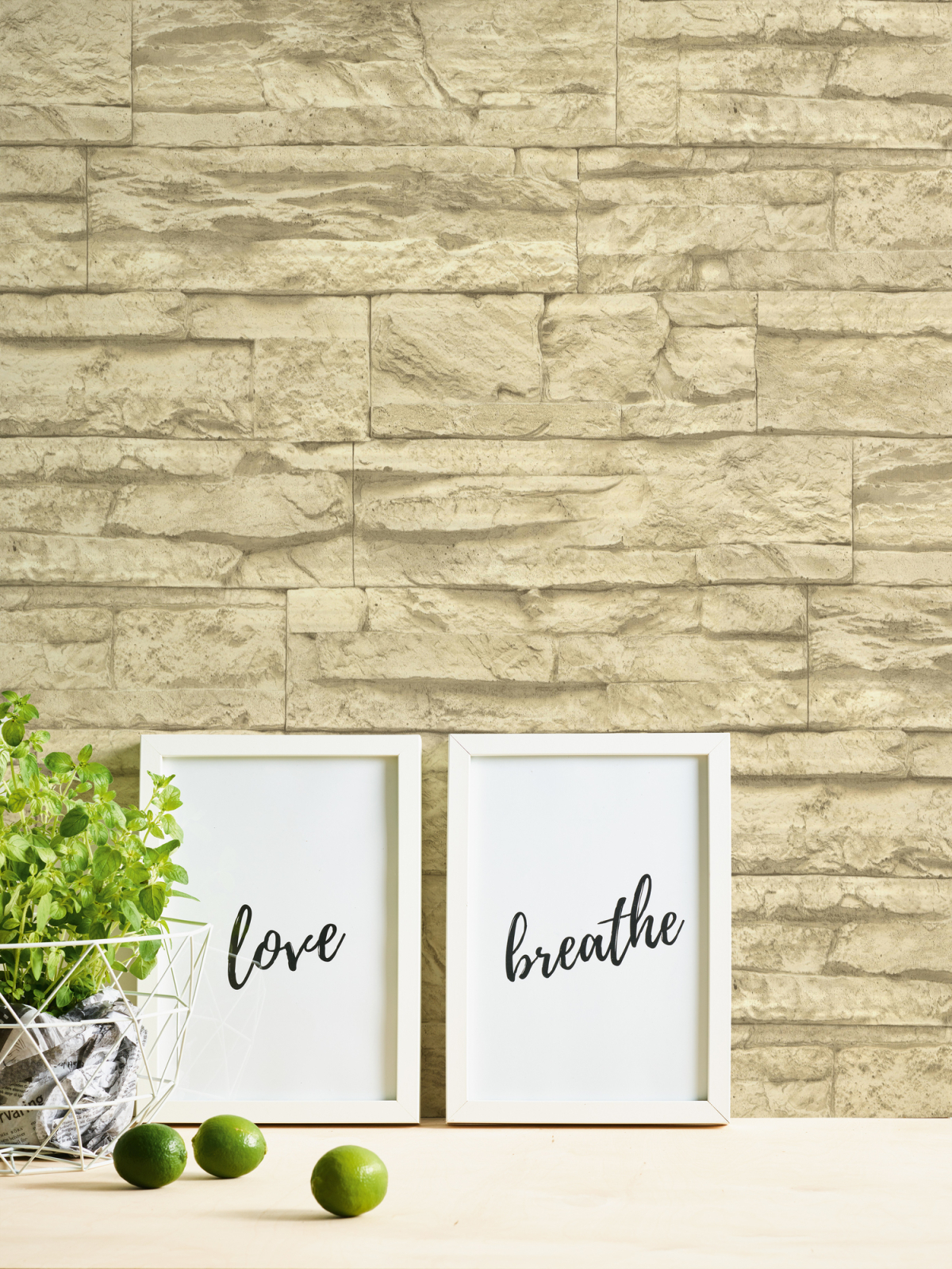 Vliestapete BEST OF WOOD`N STONE - Stein - sand-beige - 10 Meter