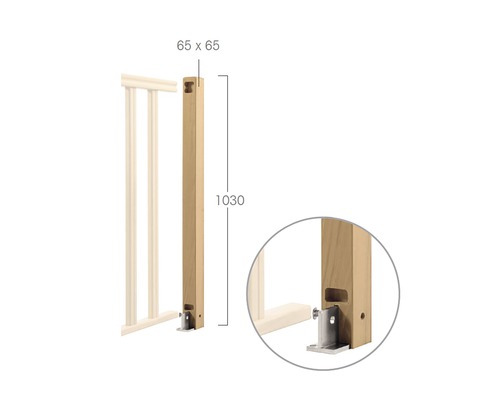 Begin-/eindpalen van onbehandeld beukenhout voor balustrades