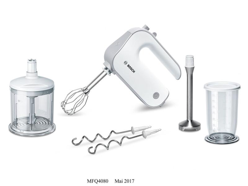 Bosch Handmixer MFQ4080 Weiss/Silber Handrührer-Set