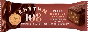 Rhythm 108 Hazelnut Praline Dark Chocolate Bar, 33g