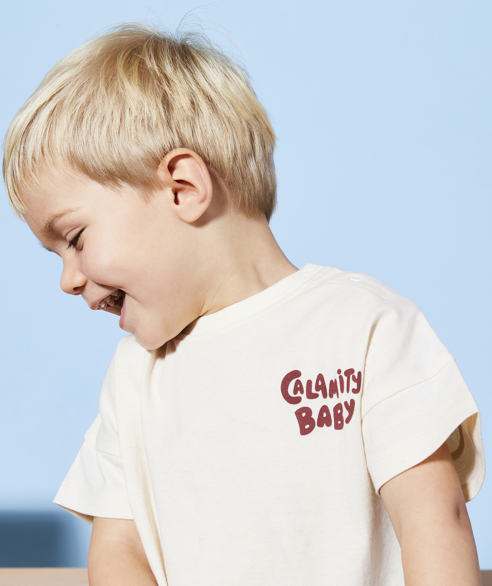 t-shirt bébé garçon en coton bio sans teinture thème calamity baby