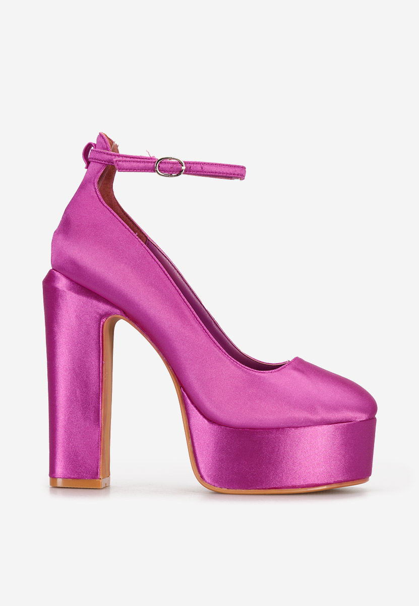 Chaussures à talon épais et plateforme mauves Matea V2