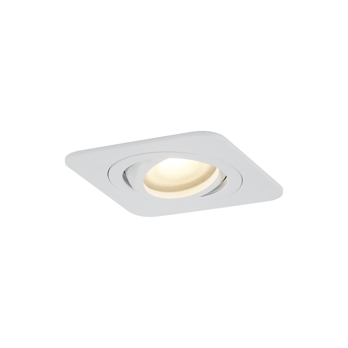 Afgeronde inbouwspot wit GU10 50mm draai- en kantelbaar IP44 - Alberto