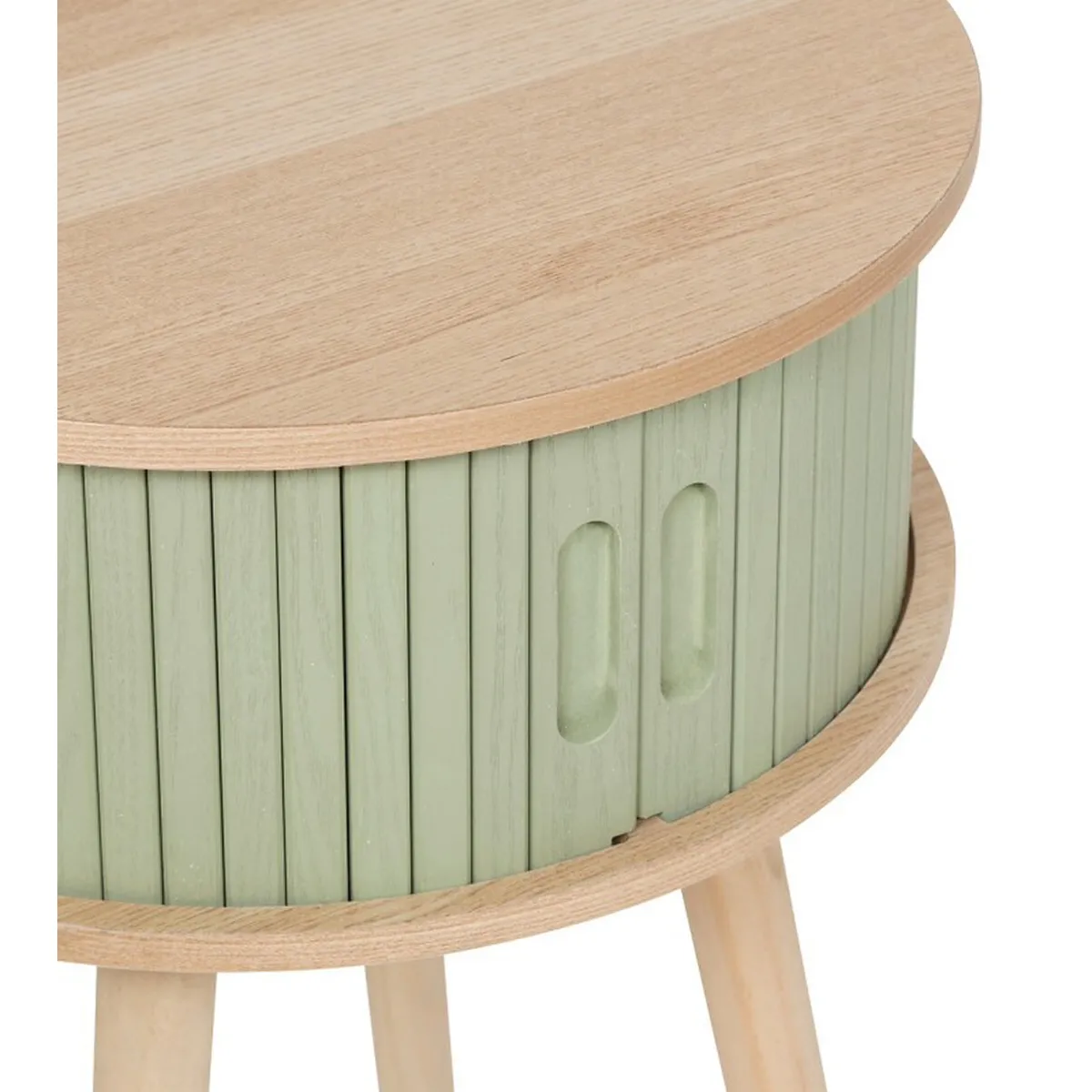 Pegane Table de chevet Vert Beige