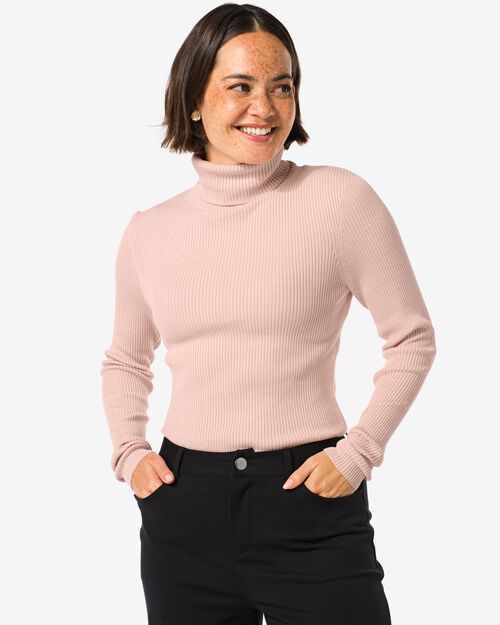 haut femme Louisa côtelé rose pâle