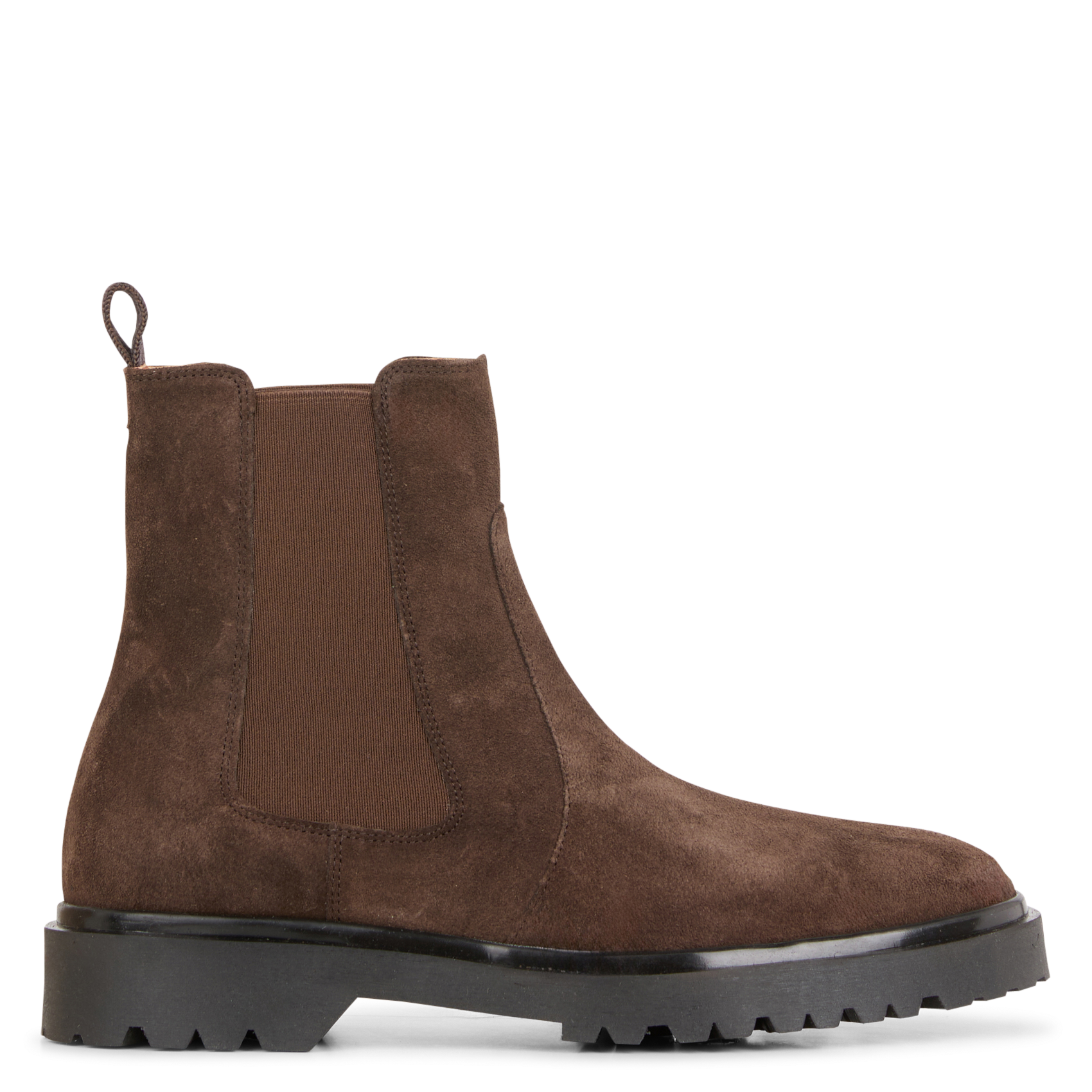 Bottines en cuir velours | Gris