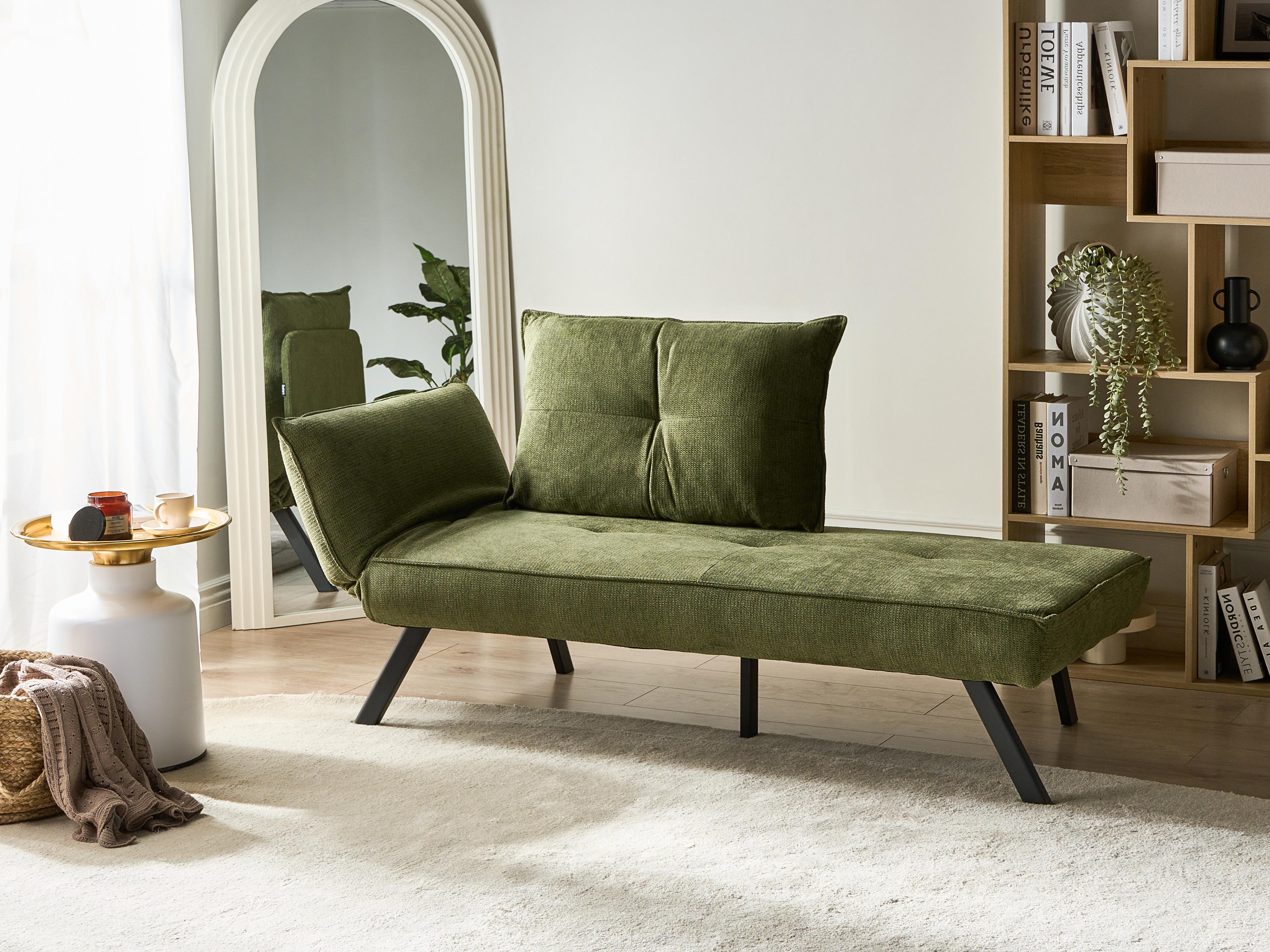 Linkszijdige chaise longue ROCAMADOUR Stof Groen