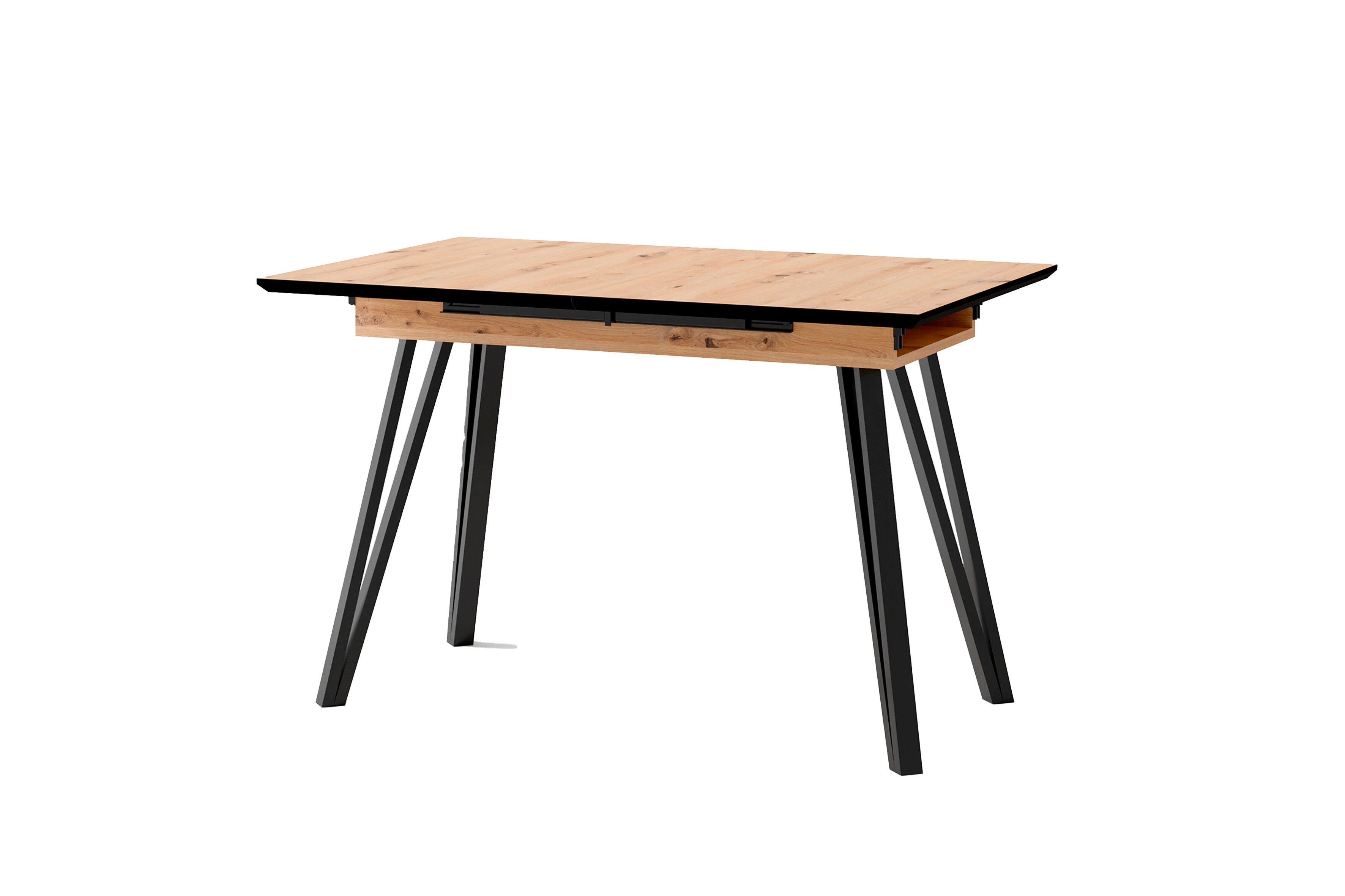 byLIVING Esstisch BERLIN, Breite 120 cm, Auszug 160 cm, Artisan Eiche/schwarz