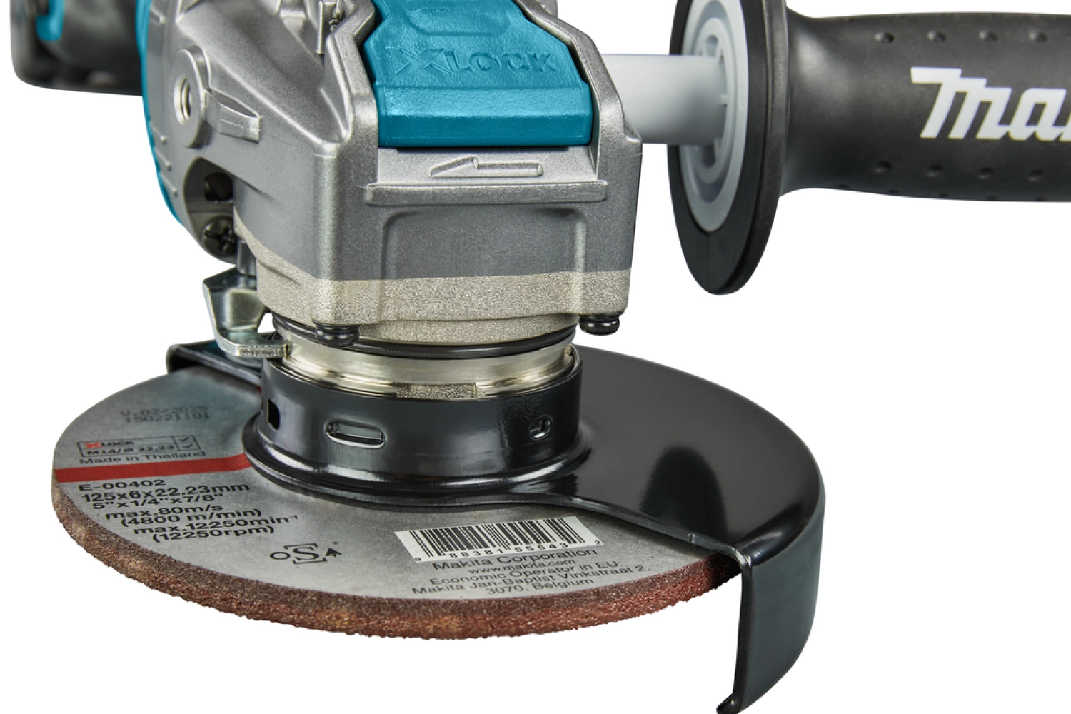 Makita GA047GM201 XGT 40V Max Li-ion Accu Haakse slijper set (2x 4,0Ah) in Mbox - 125 mm - koolborstelloos