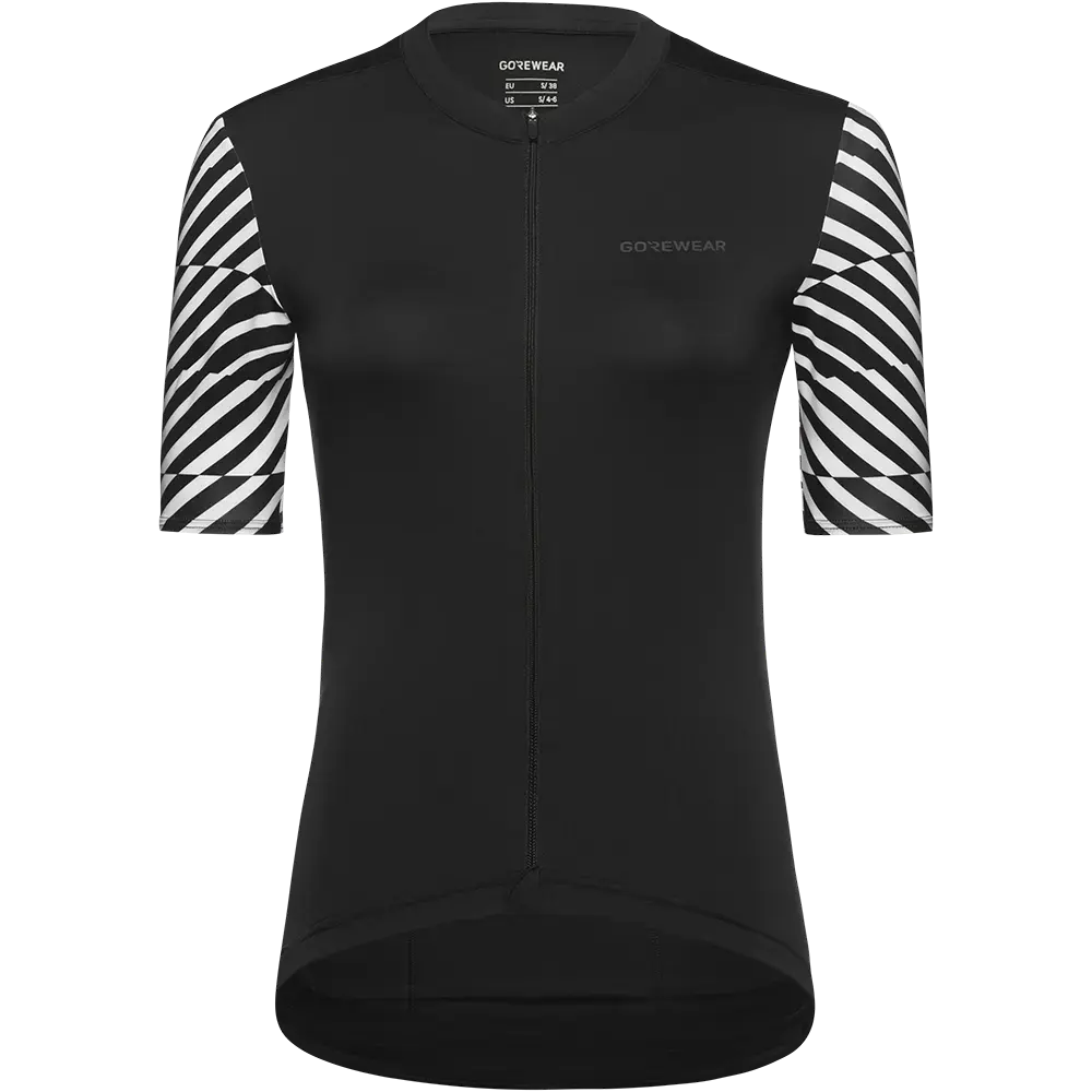 GORE Wear Swiftride Optical Fietsshirt Korte Mouwen Zwart/Wit Dames