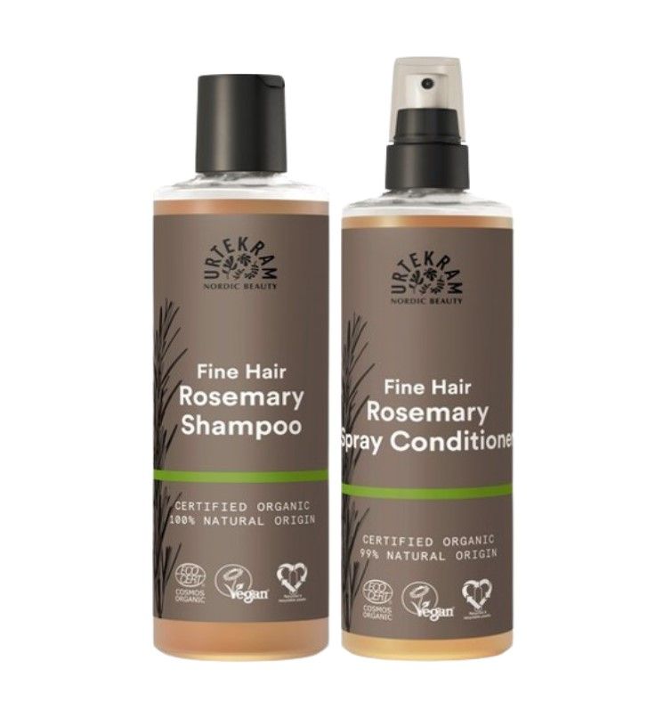 Urtekram Haar Shampoo und Conditioner Set Rosmarin für feines Haar