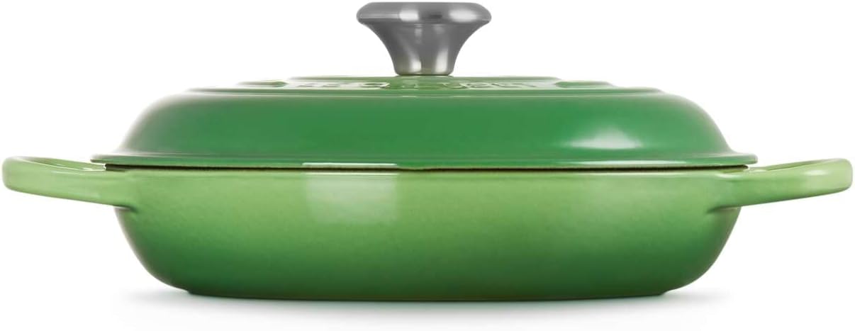 Le Creuset Signature Gusseisen Gourmet-Profitopf, Rund, Ø 26 cm, 2,2 l, Für alle Herdarten inkl. Induktion geeignet, 4,205 kg, Bamboo, 21180264082430