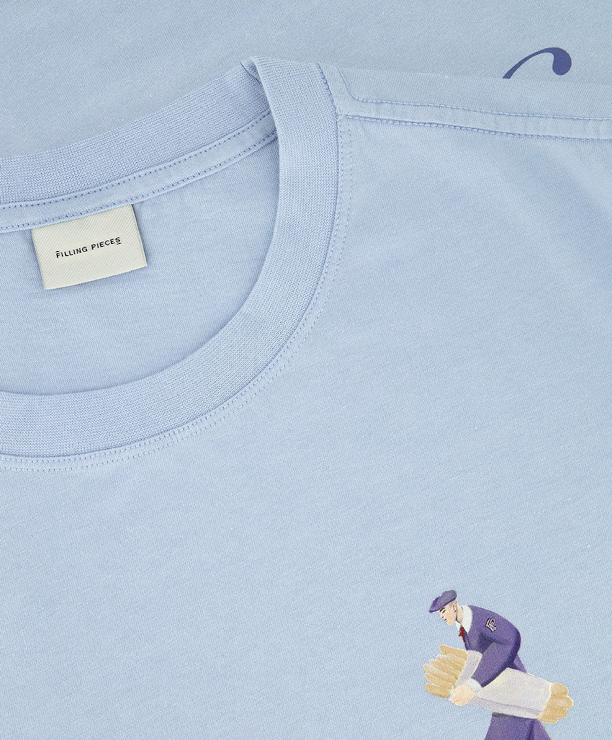 Filling Pieces Heren T-shirt blauw