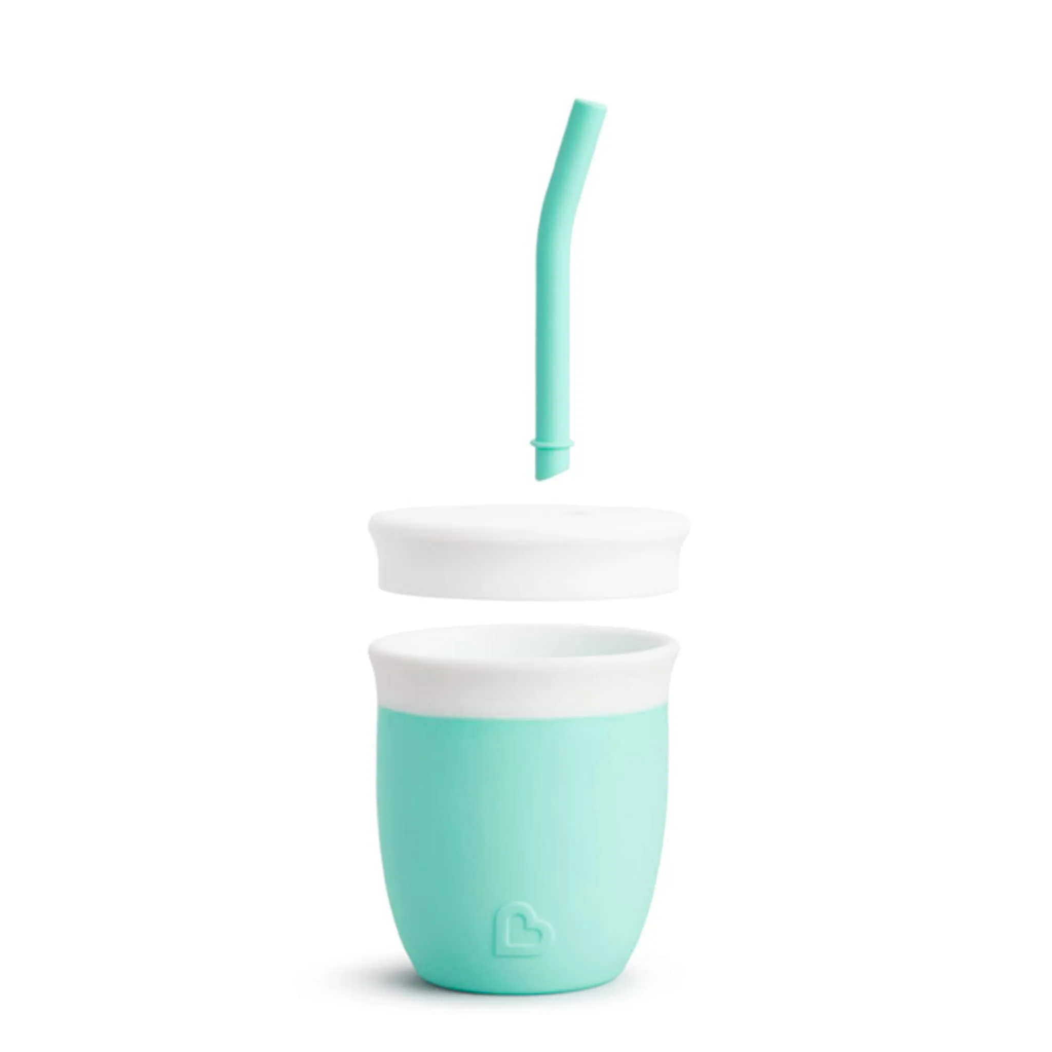 Munchkin Verre en Silicone avec Paille 4oz - Menthe