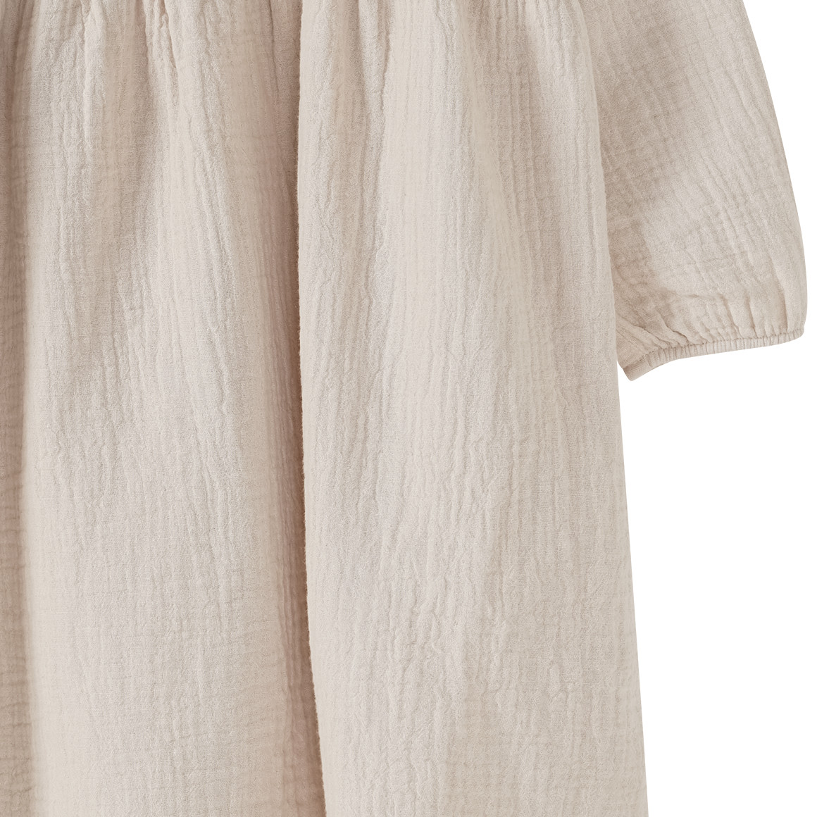 Topolino Pure Collection Mädchen Musselin-Kleid mit Teilungsnaht beige