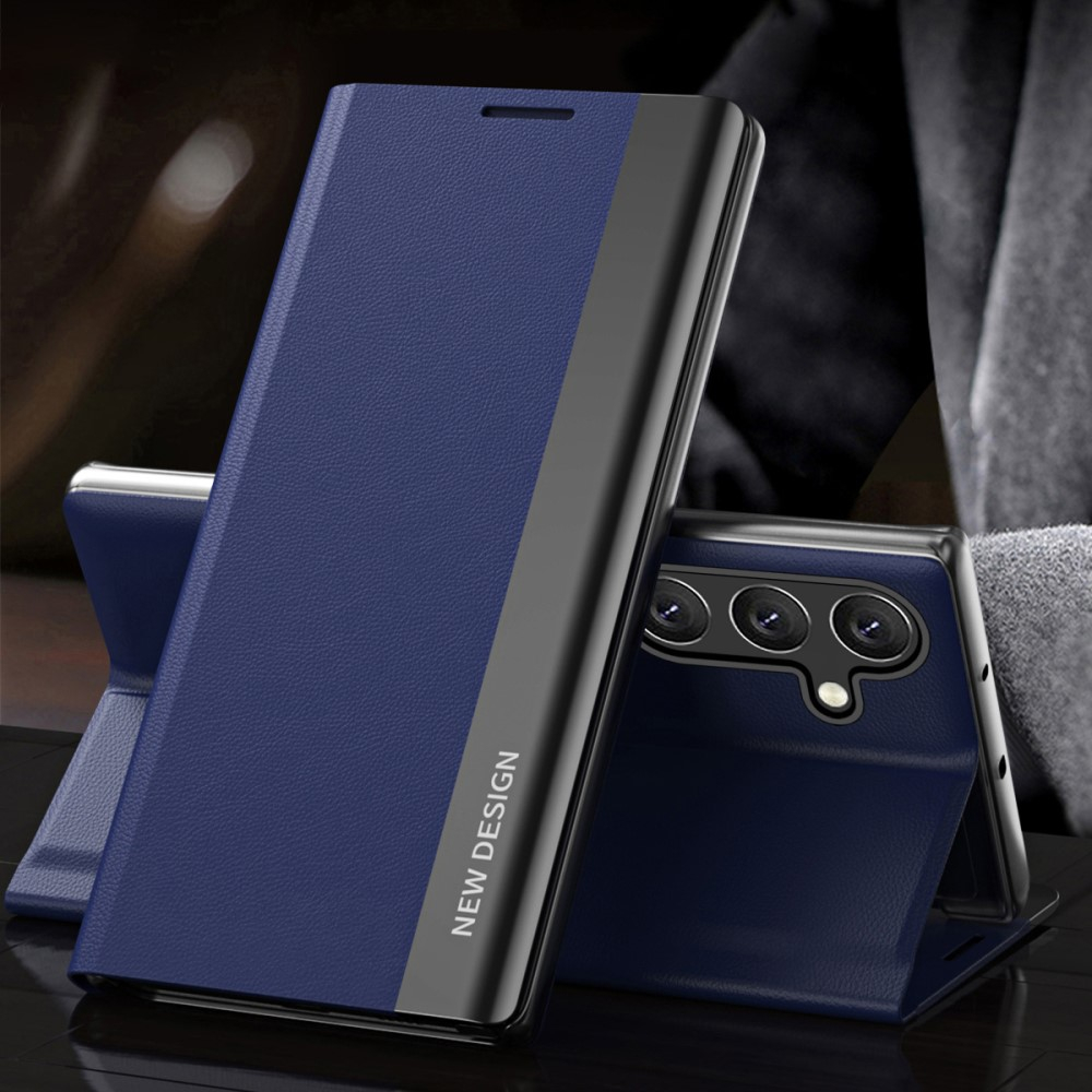 Samsung Galaxy A54 5G Leder Tasche Flip Cover   Magnetverschluss - Dunkelblau
