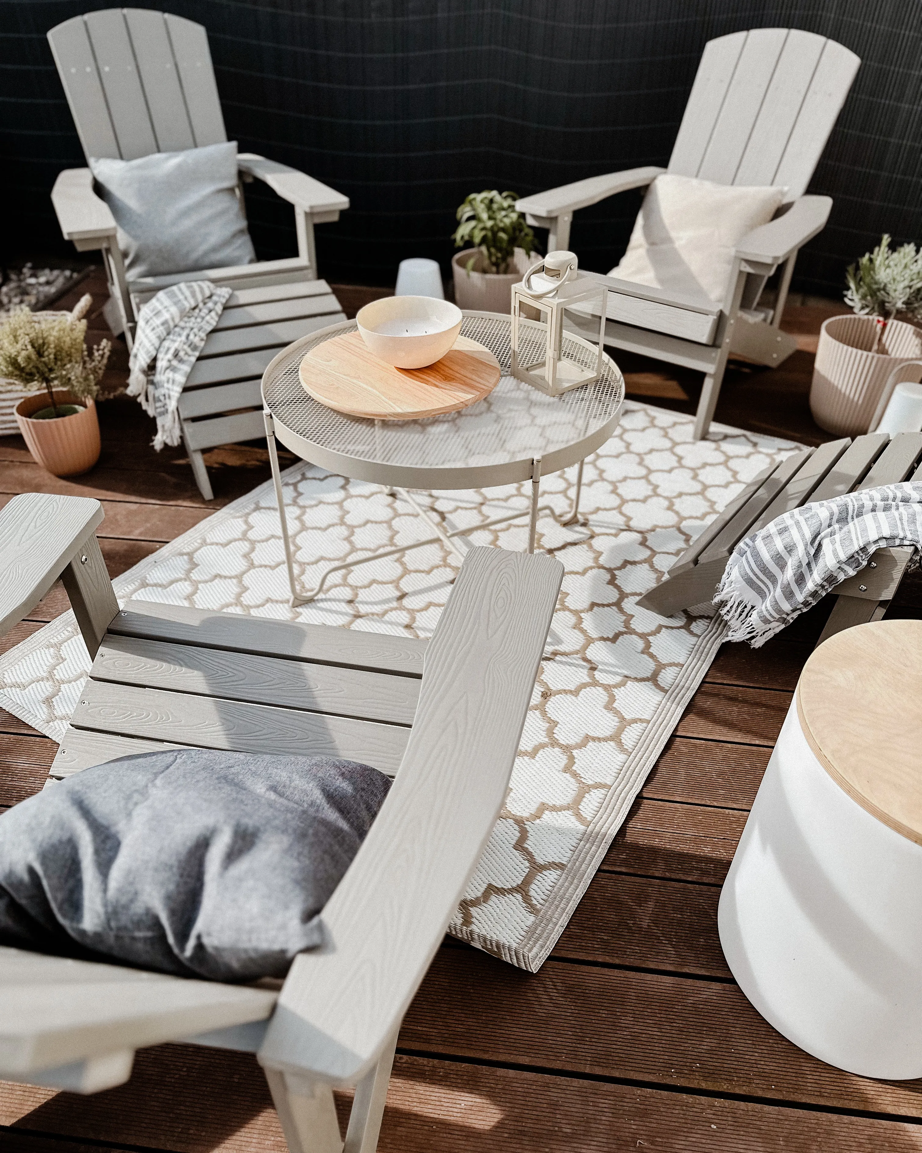 Tuinpoef ADIRONDACK Lichtgrijs