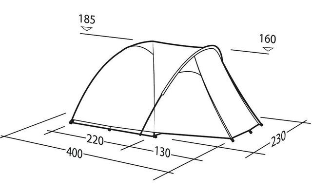 Robens Lago Flex 4 Kuppelzelt für 4 Personen