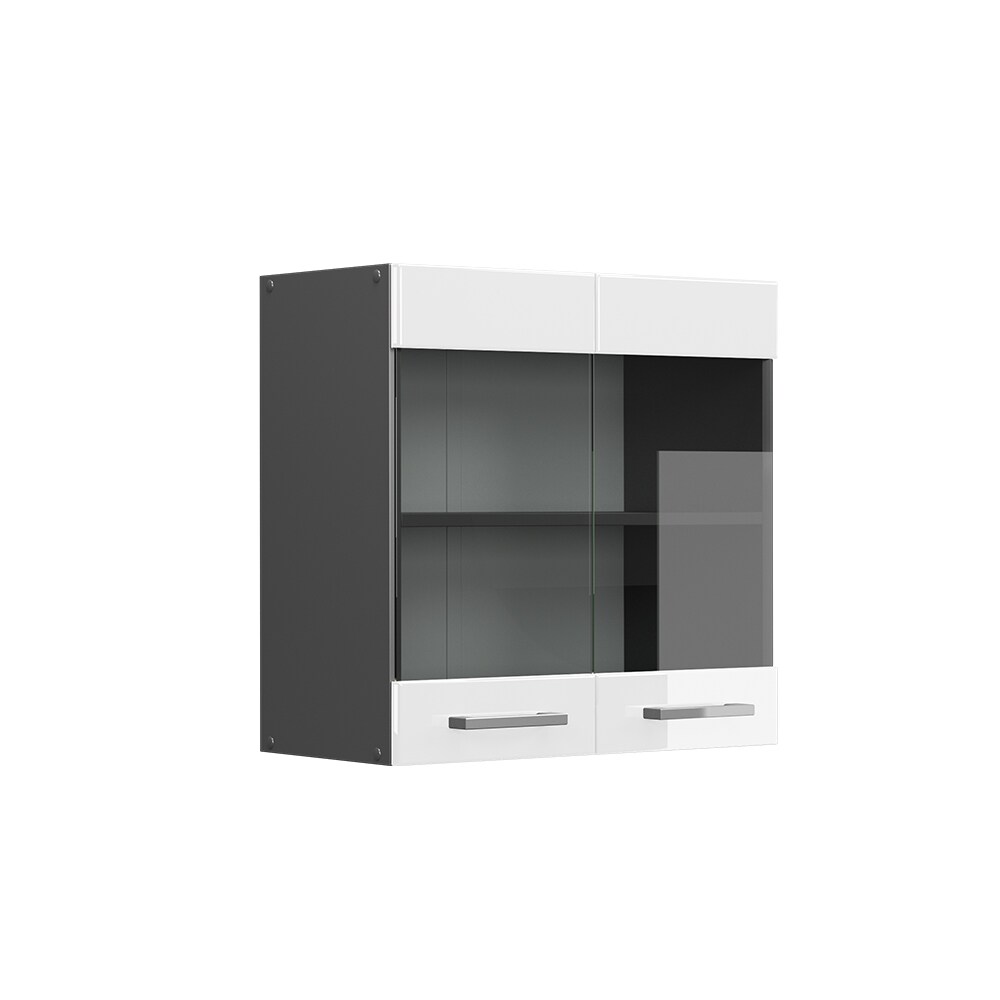 Vicco Hängeglasschrank Küchenschrank Küchenzeile R-Line 60 cm Anthrazit Weiß Tür Fächer