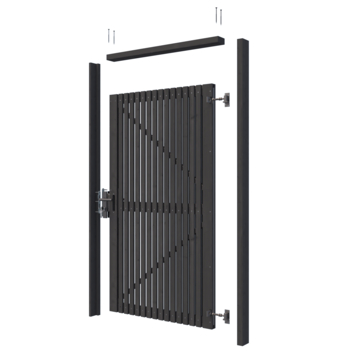 Tuinpoort pakket Andalusië verticaal zwart