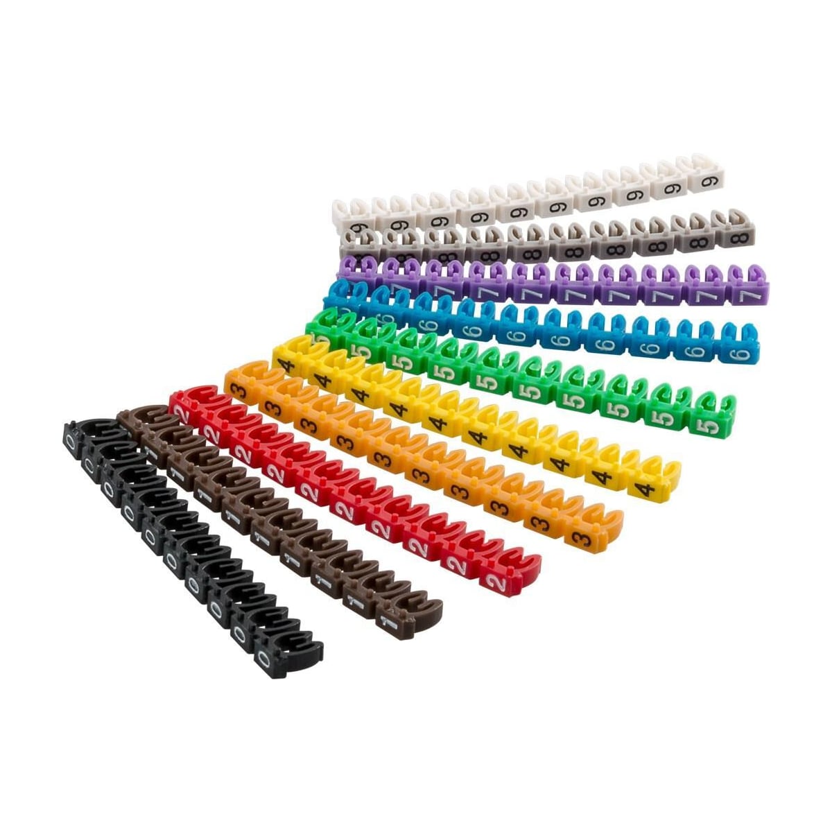 Goobay Kabelmerkeklips  Siffer 0-9  for kabeldiameter opp til 2,5 mm