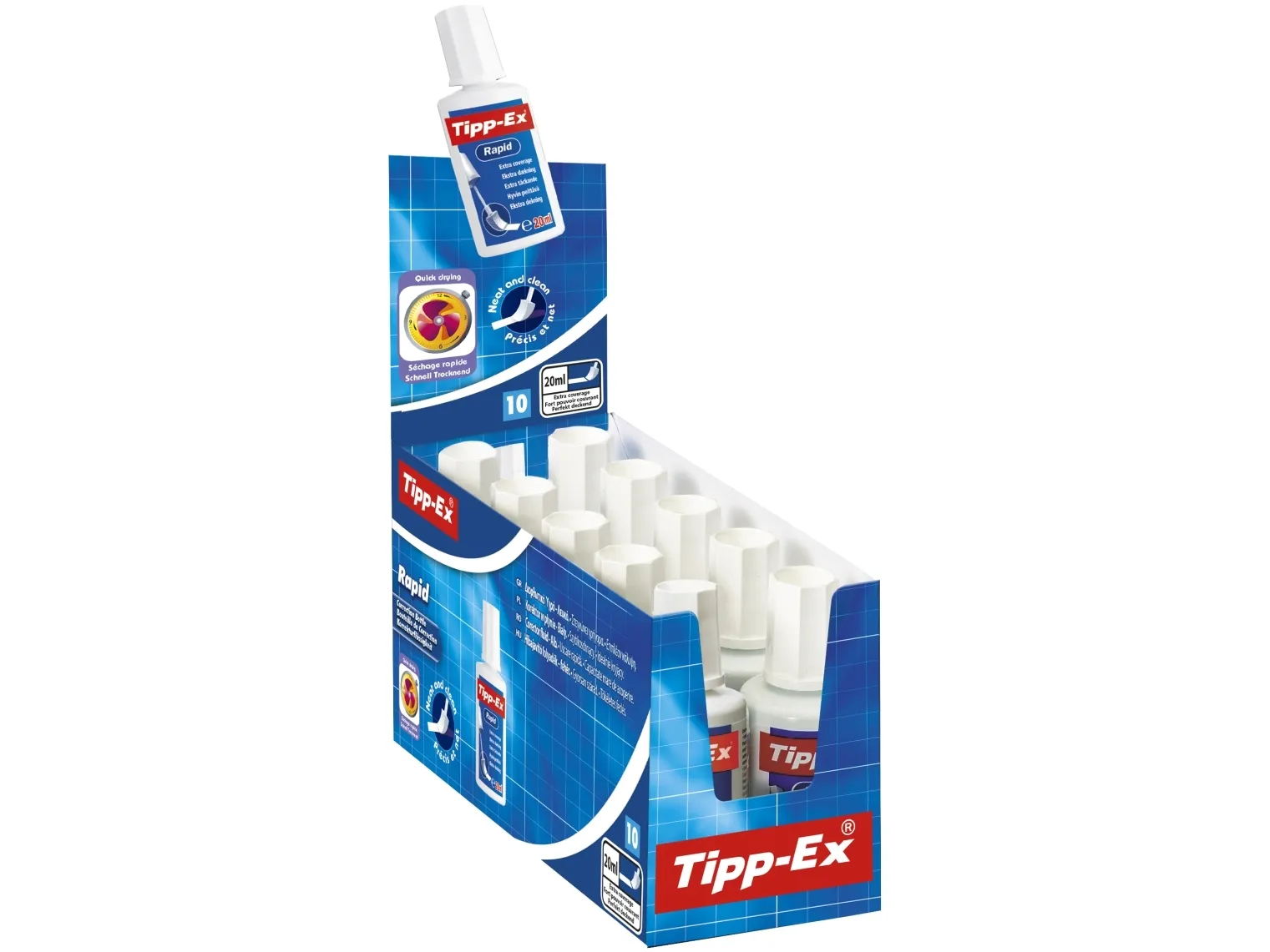 Tipp-Ex Rapid Korrigeringsvæske 20 ml - (10 stk.)