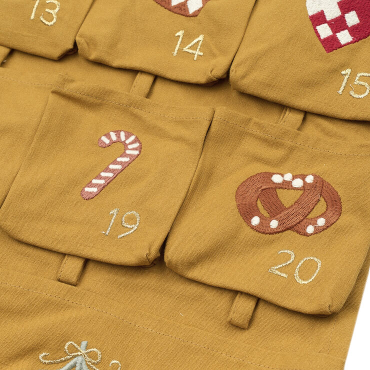 Fabelab Wall Calendar - Nostalgia embroidery - Ochre Ochre