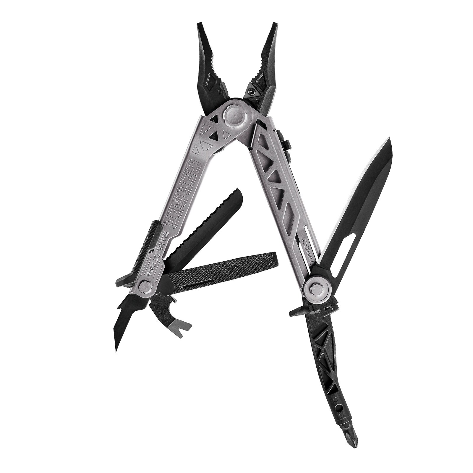 GERBER Multitool Center Drive Schraubendreher Tool Wechselbit Etui 7 Funktionen