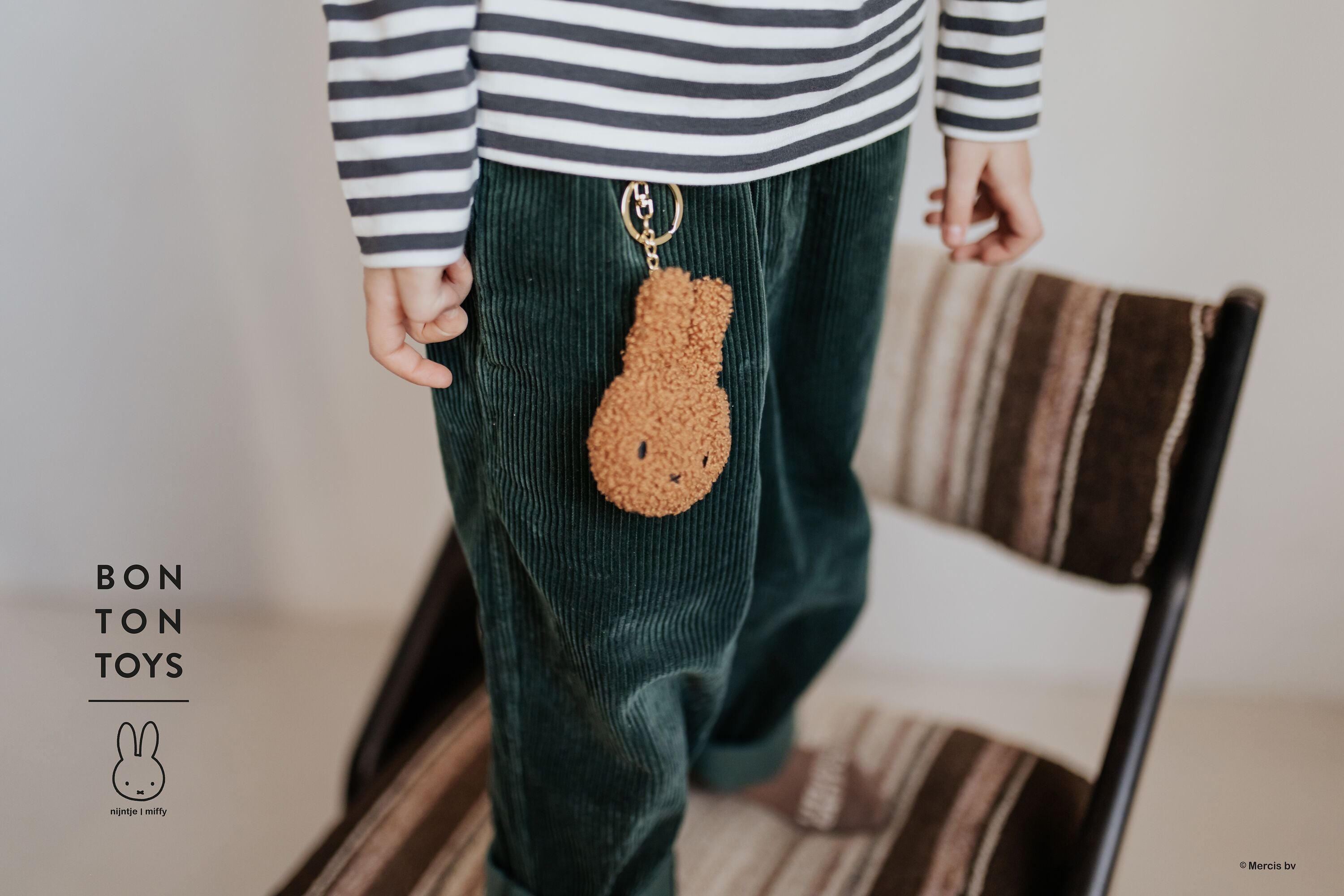 MIFFY Keychain Flausch, braun - Braun / H: 10.0 cm