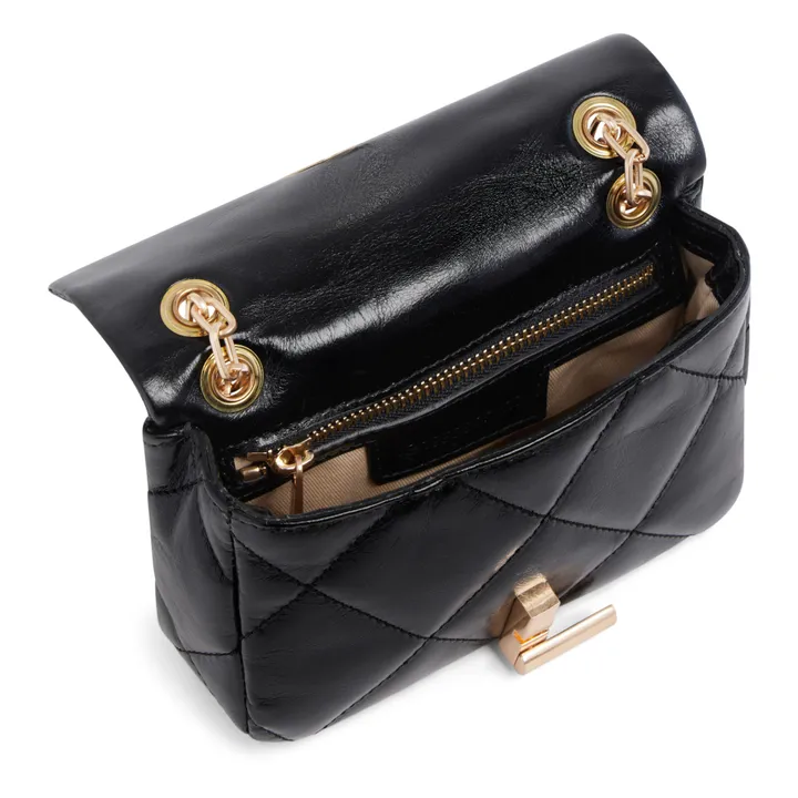 Vanessa Bruno Sac Nano Moon Cuir Craquelé | Noir