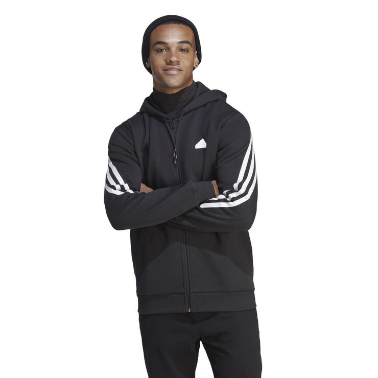 adidas future icons 3-stripes full-zip hoodie Black