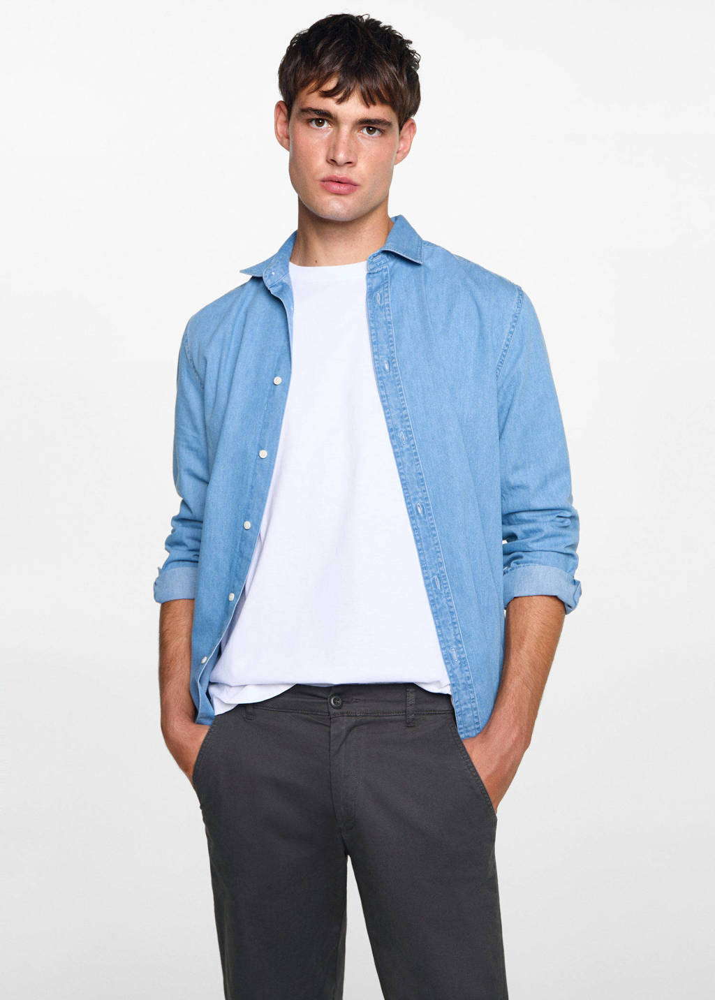 MANGO TEEN broek antraciet