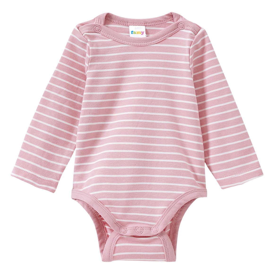 Famy 3 Baby Bodys in verschiedenen Dessins hellblau / rosa / weiss