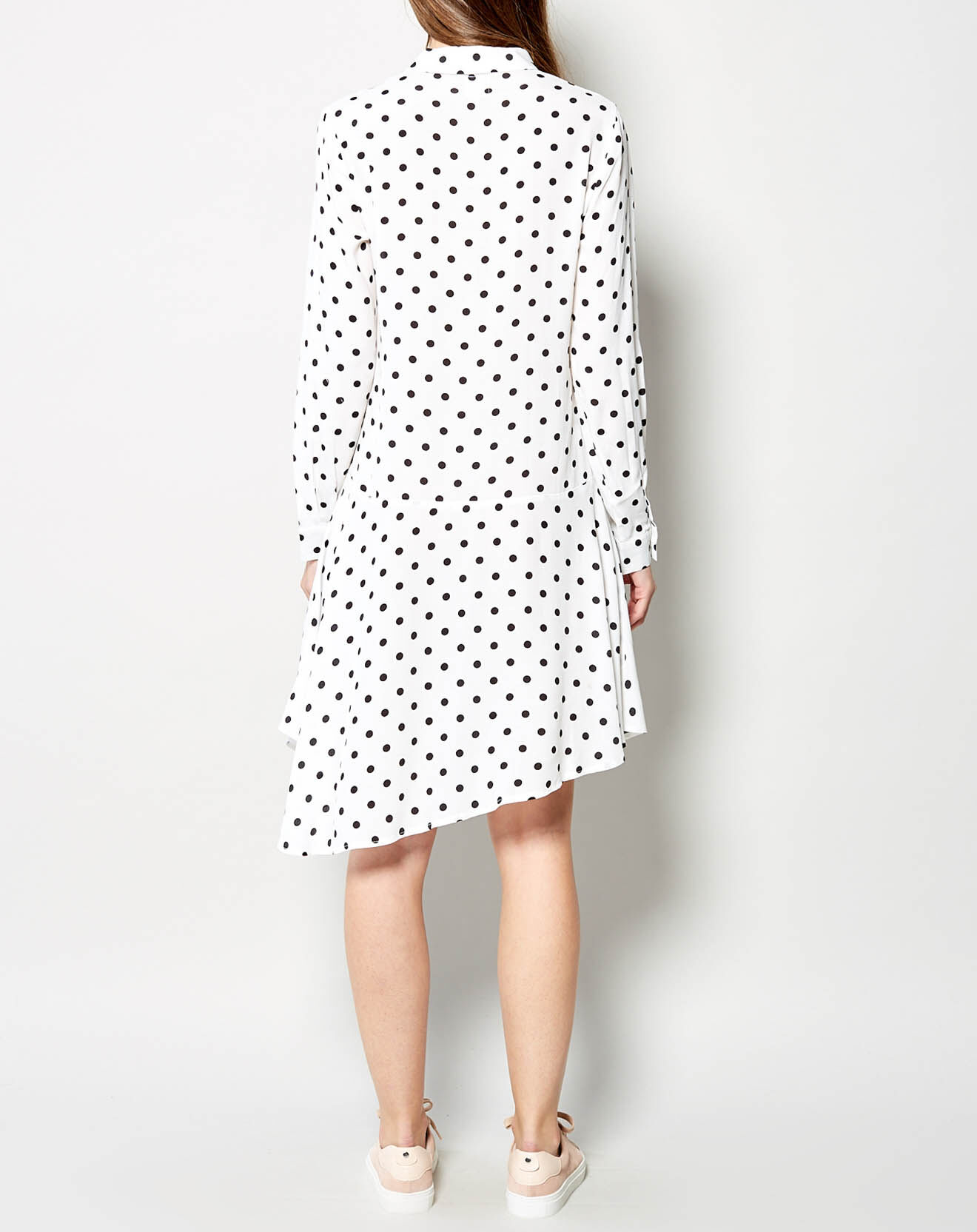 Karl Marc John Robe Raipur asymétrique à pois blanche