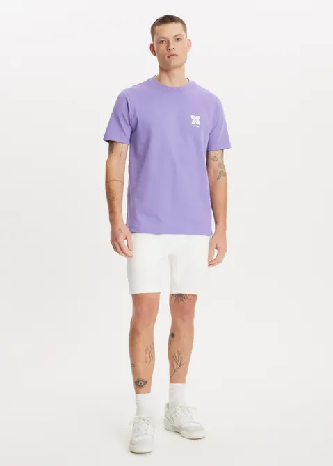 T-shirt met print flower paars (PRS.L)