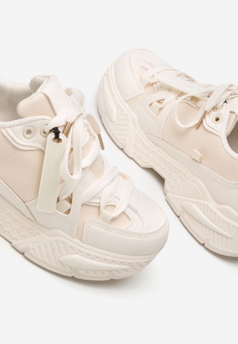 Baskets pour femme beige Cathey
