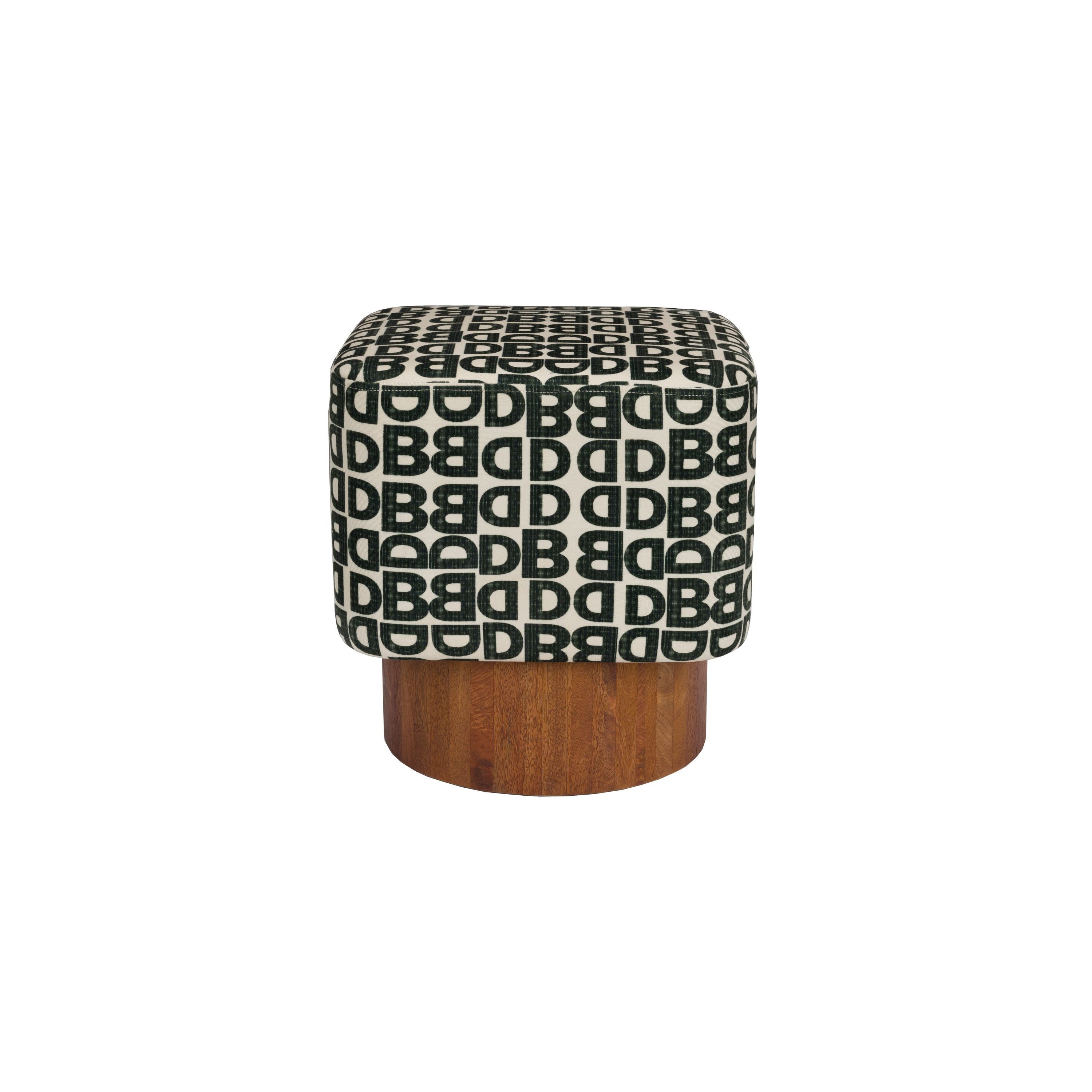 Dutchbone Monogram Kruk - Bruin