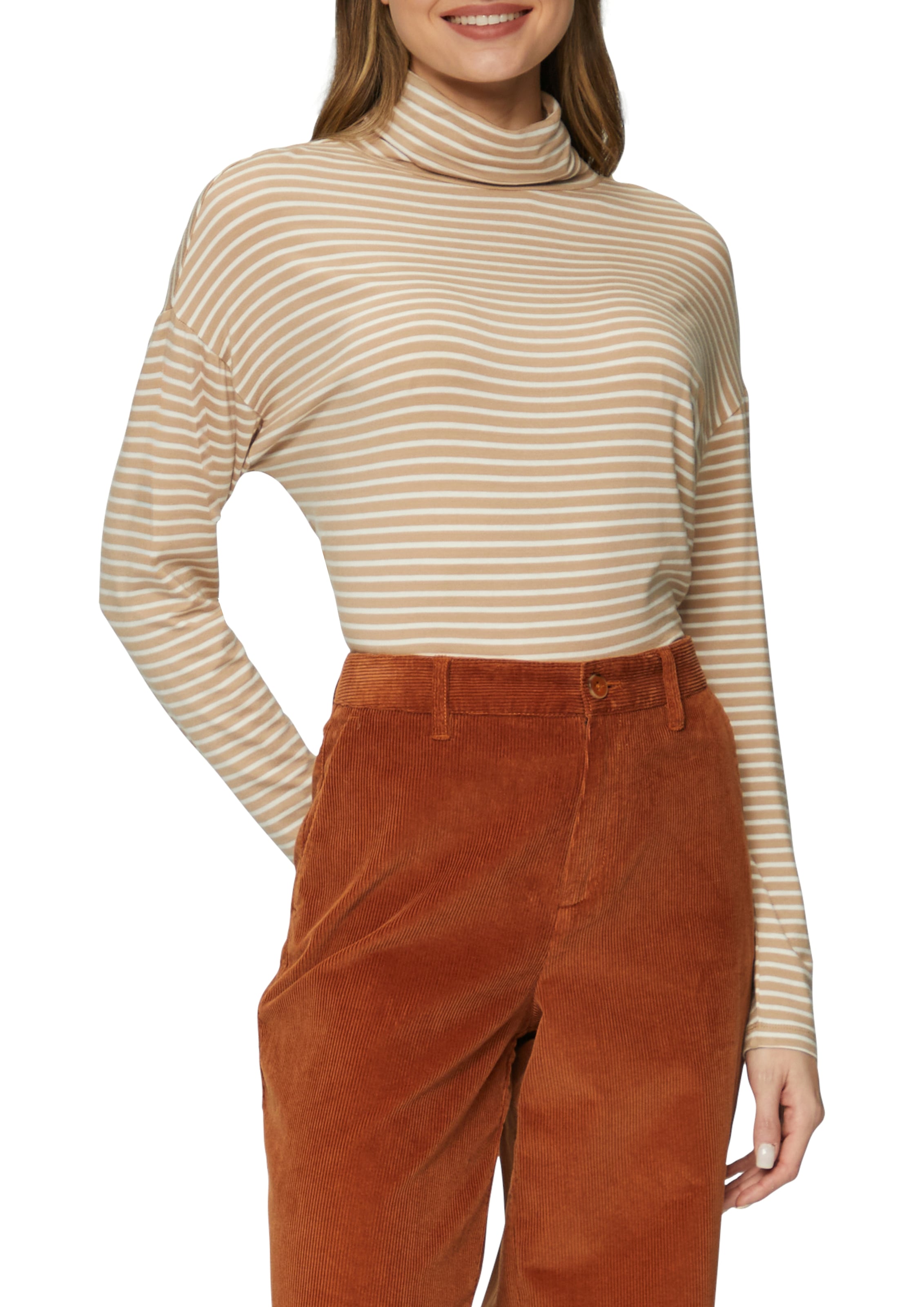 s.Oliver Rollkragenpullover , mit Streifenmuster