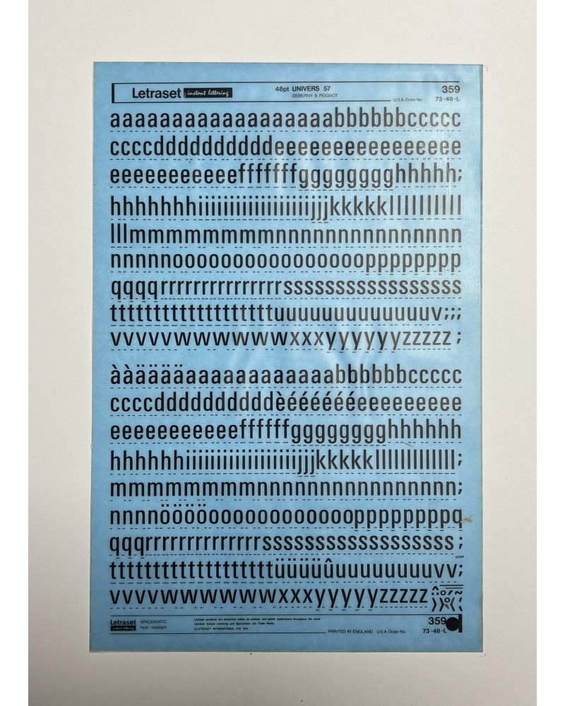 Letraset 359 - UNIVERS 57 -48pt