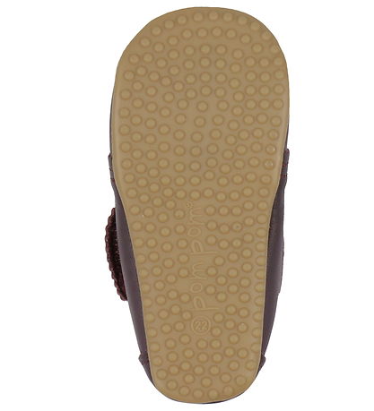 Pom Pom Leder-Krabbelschuhe - Anfänger Klettband Jakobsmuscheln