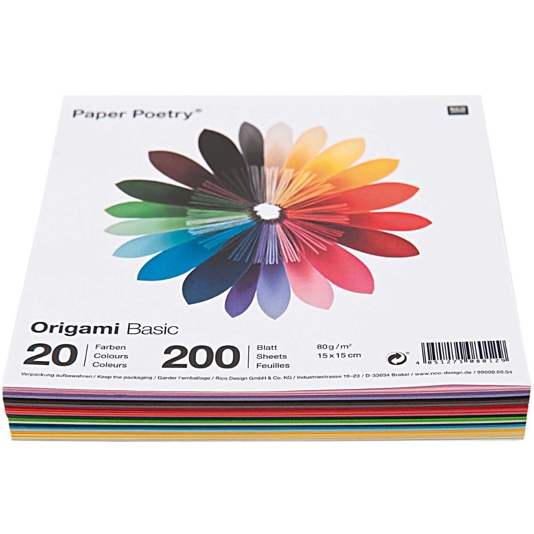 Vouwpapier origami basic - 20 cm - 200st