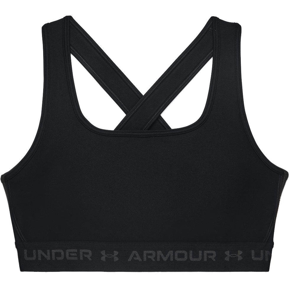 Under Armour Crossback Mid Sport-BH Damen schwarz
