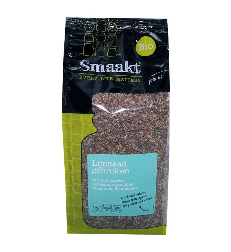 Smaakt Lijnzaad gebroken (bio) 500 gram
