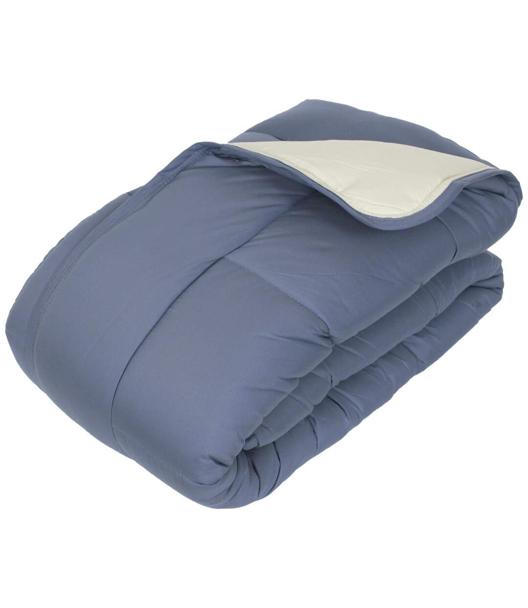 Couette hiver 260x240 cm COCOON BICOLORE Petrole/Mastic garnissage fibre polyester 400g/m2