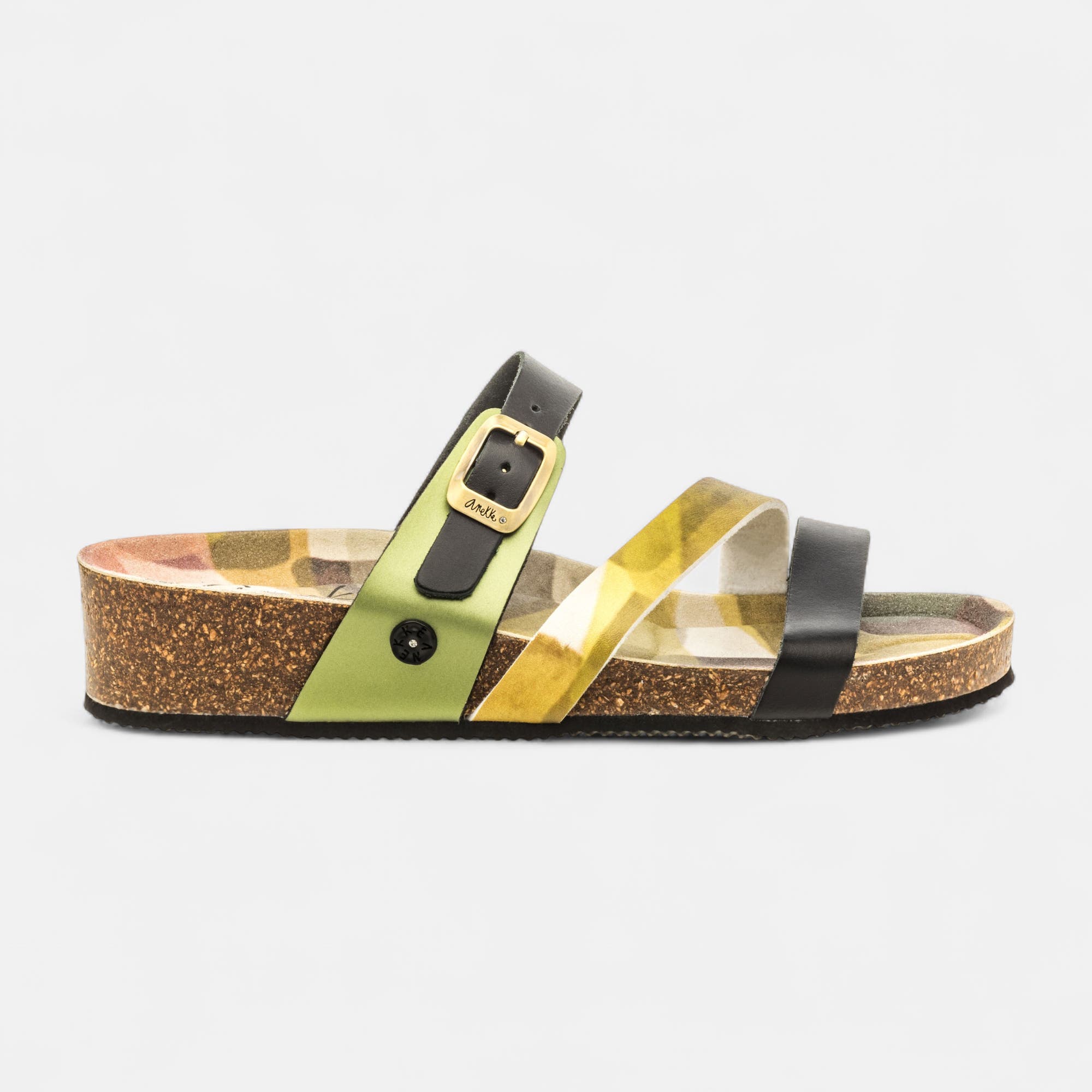 Mules semelle liège Femme noir