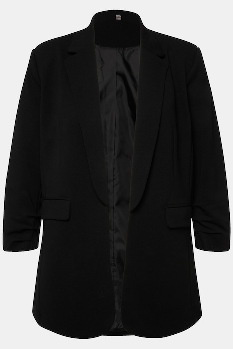 Blazer, offene Form, Reverskragen, Langarm