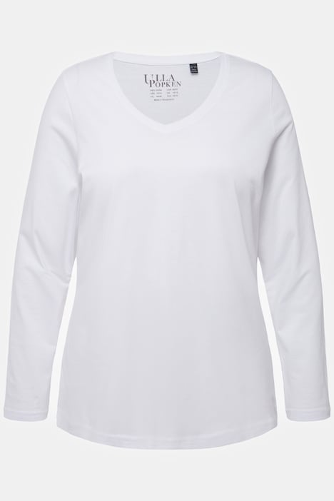 Shirt, Slim, V-Ausschnitt, Langarm